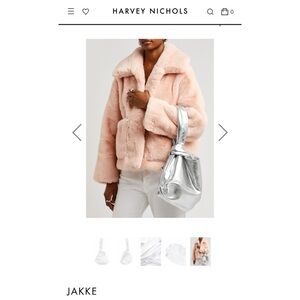 Jakke Neenah Metallic Silver Faux Leather top handle bag NWT